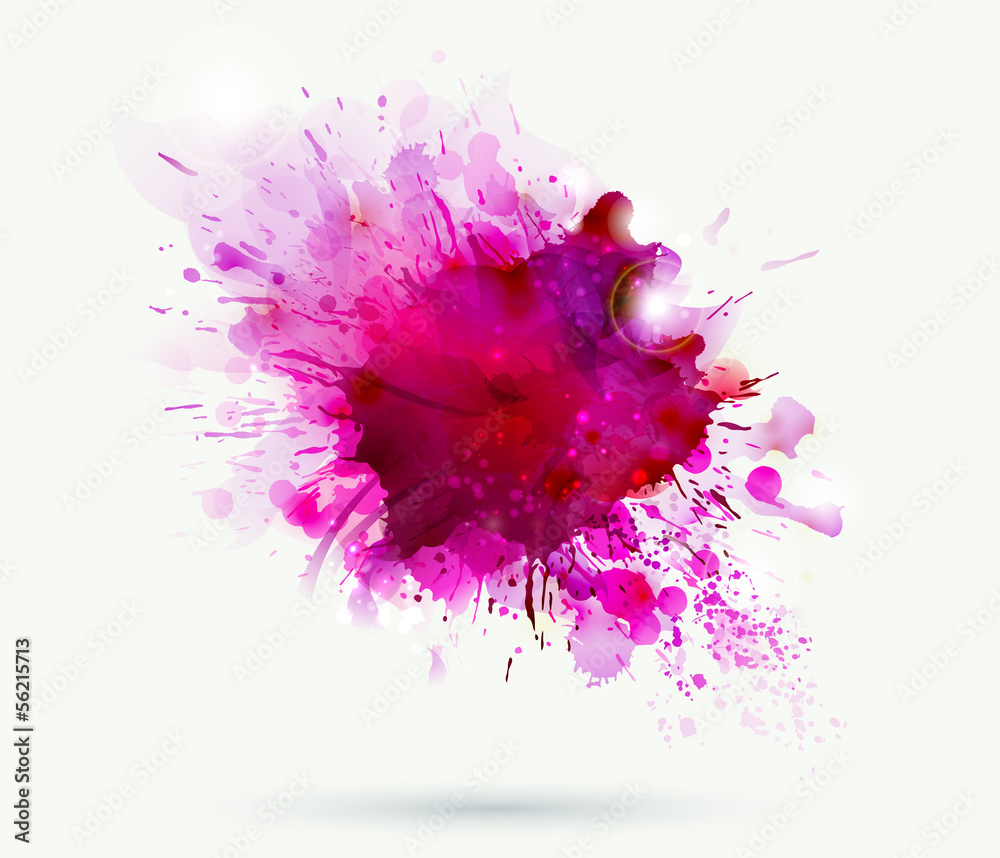 Poster abstract artistic element forming by blots