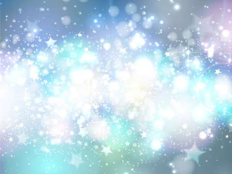 Christmas abstract blue background with stars