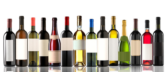 Group of several bottles