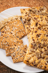 Cookies with sunflower seeds, flax and sesame seeds