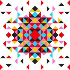 Cercles muraux Zigzag Abstrait géométrique vectoriel, triangles