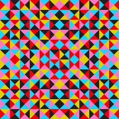 Rolgordijnen Zigzag Vector abstracte geometrische achtergrond, kleurrijk