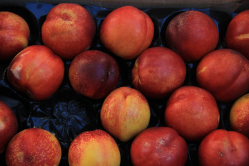 Nectarines at a market