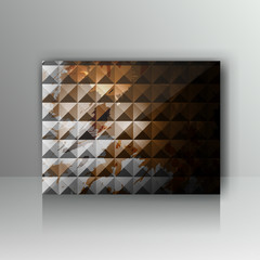 Card with abstract grunge metal background