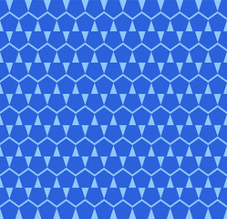 Blue pentagon Octagon Geometric Seamless Pattern