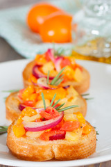 Bruschetta with fresh tomatoes