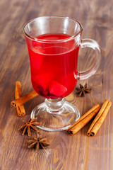 Glass of mulled wine