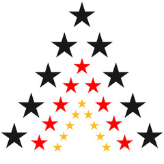 Obraz premium German Flag Star Design
