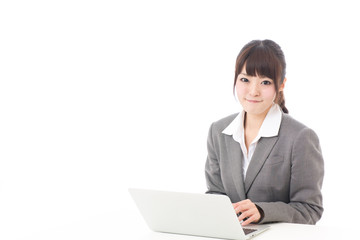 young asian businesswoman working
