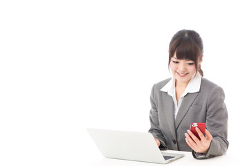 young asian businesswoman working