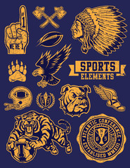Sports Mascots and Logo Vector Set