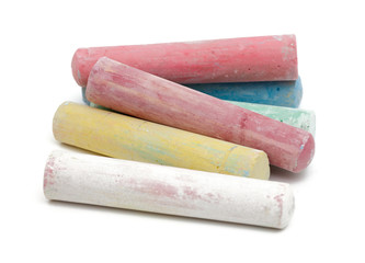 chalks in a variety of colors