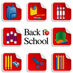 Back to School Stickers, apple, daycare, preschool