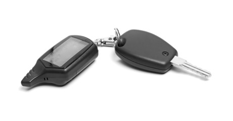 remote car key isolated on white background