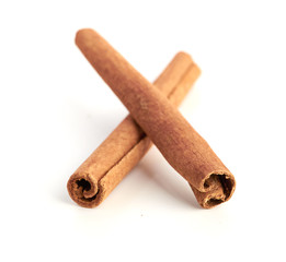 cinnamon isolated on white background