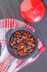 black beans with chili