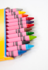 wax crayons isolated on white