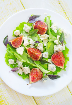 salad with cheese and figs