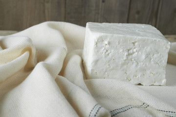 cube of fresh feta cheese