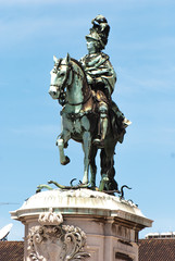 Fototapeta na wymiar Detail of Placa do Comercio. Lisbon (Portogal)