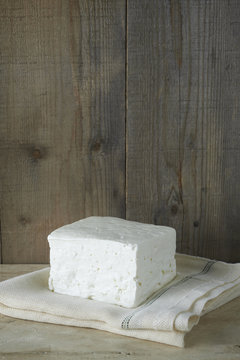 cube of fresh feta cheese