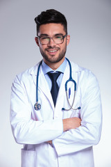 Fototapeta premium young doctor with folded arms