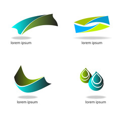 Set - abstract graphic design, geometries