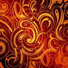 Abstract background with fire flames