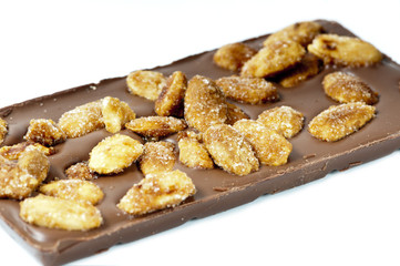 Tablette chocolat amandes caramélisé