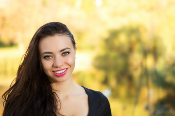 Naklejka premium Pretty smiling woman