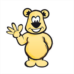 Bär Honigbär Braunbär winkt