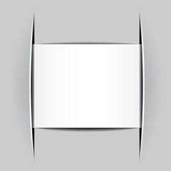 vector blank white attached paper