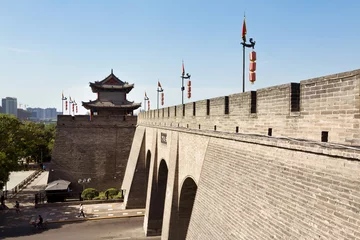 Wandcirkels aluminium Xian - ancient city wall © lapas77