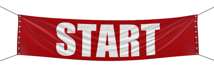 Start Banner (clipping path included) - obrazy, fototapety, plakaty