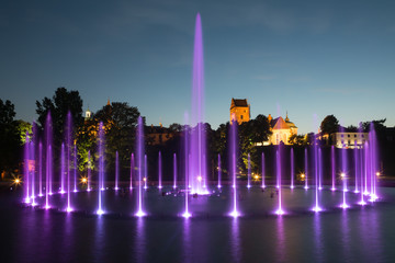 The illuminated fountain at night © fotorince