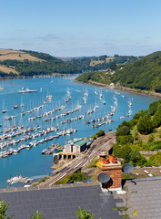 View of Dart River Devon by Dartmouth from Kingswear