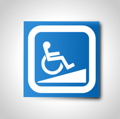 Etiquette : Handicap moteur rampe d'accès