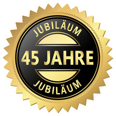 Jubiläum Button - 45 Jahre