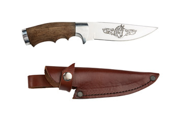 The hunting knife and sheath