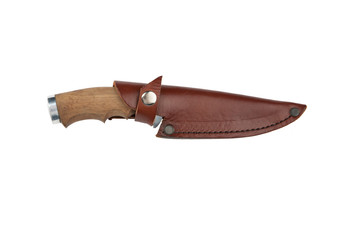 The hunting knife in a sheath