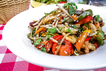 plate of asian cuisine