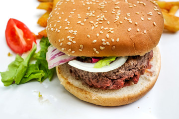 American cheese burge