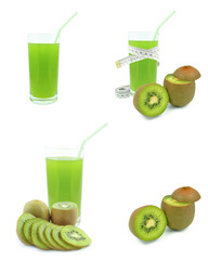 juice with kiwi and meter