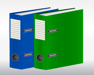 Two color binders