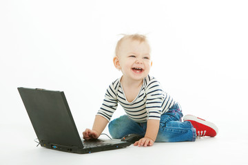 Kid with laptop