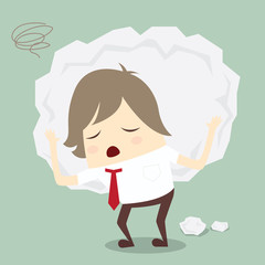 popular businessman serious stress concern confused hard work ve