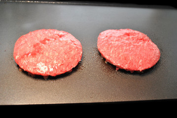 Frying Burgers on a Griddle