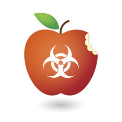 Illustration of a cute red fresh apple