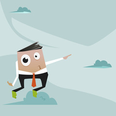 Office Man pointing with the arm