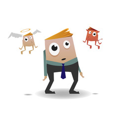 Shoulder devil and angel